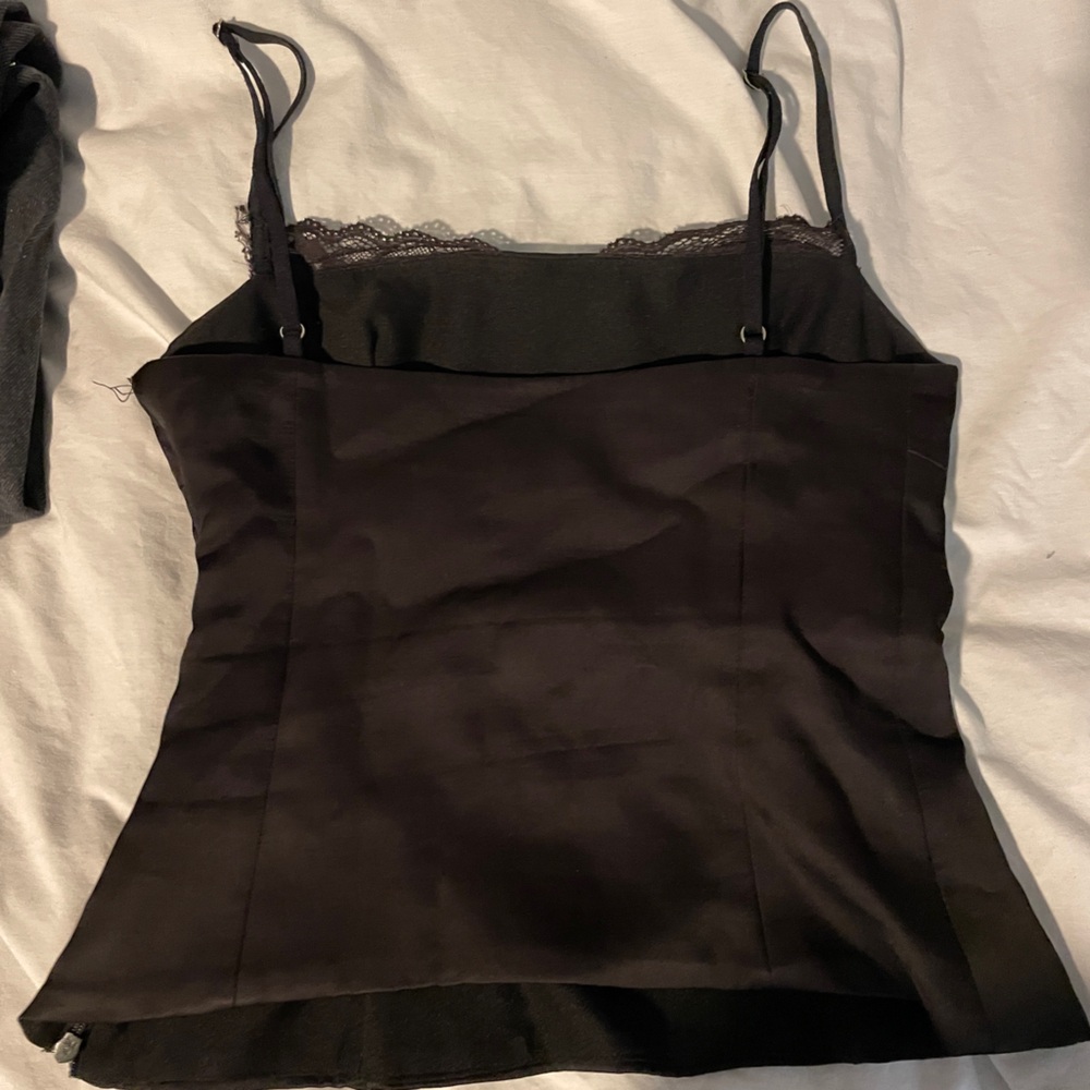 Zara Black Top with Lace Detail - Picture 2 of 3